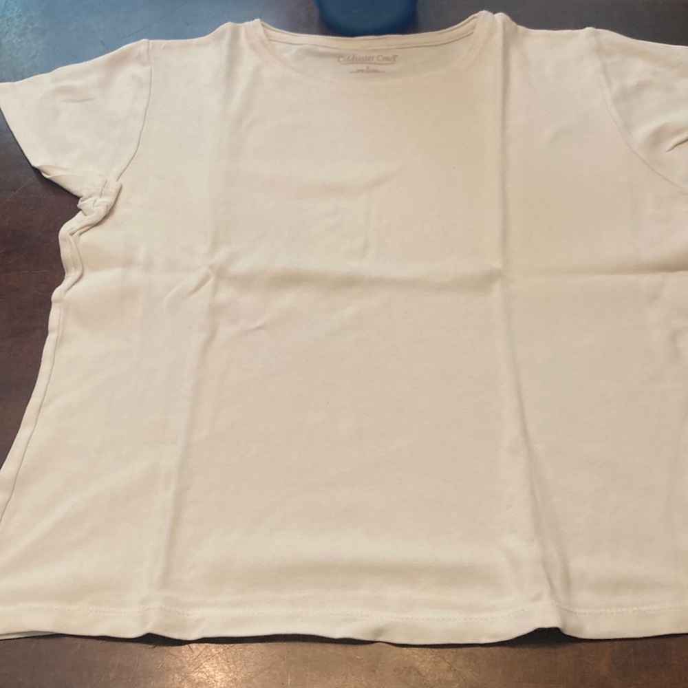 Coldwater Creek White Short Sleeve Tee